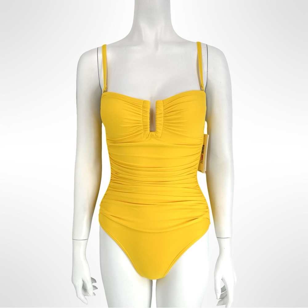 NWT DKNY Bright Yellow One-Piece Swimsuit